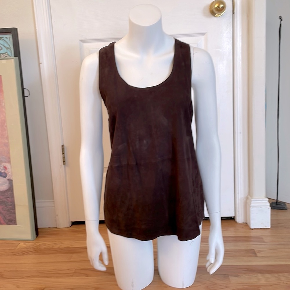 Lucky Brand Women’s Suede Tank Top Brown size Medium